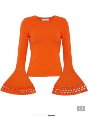 MILLY Laser Cut Bell Sleeve